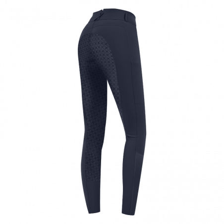 Pantalon Micro Sport Silikon Elt taille haute enfant équitation bleu nuit - Le Paturon