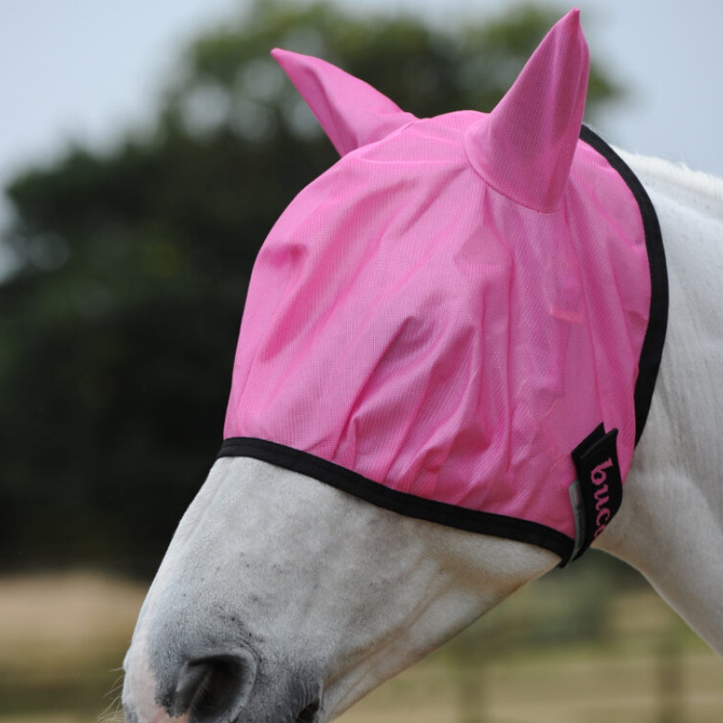 Masque anti-mouche cheval Freedom Bucas rose paradis - Le Paturon