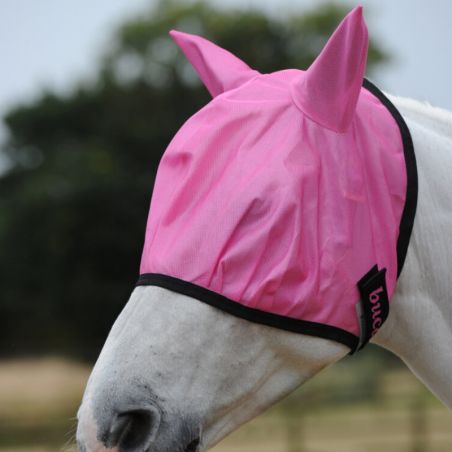 Masque anti-mouche cheval Freedom Bucas rose paradis - Le Paturon