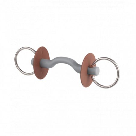Mors Beris doux canon à passage de langue anneaux 7,5cm - Le Paturon