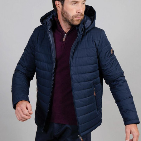Doudoune Jarco Harcour hiver homme équitation marine - Le Paturon