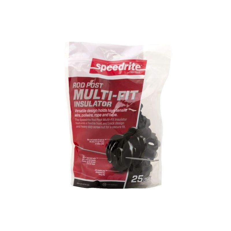 Isolateur W Multi-Fit pour piquet rond Speedrite clôture cheval lot de 25 - Le Paturon
