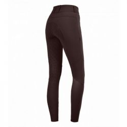 Pantalon ELT Hella femme équitation taille haute et fond silicone marron - Le Paturon