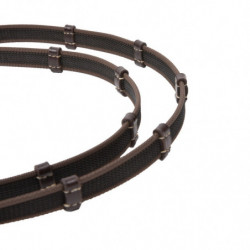 Rênes cheval Antarès Signature 16 mm cuir grip et arrêtoirs - Le Paturon