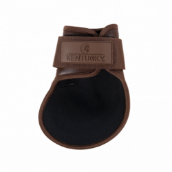 Protège-boulets Kentucky Horsewear Deep velcro long cheval marron - Le Paturon