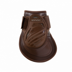 Protège-boulets Kentucky Horsewear Deep velcro long cheval marron - Le Paturon