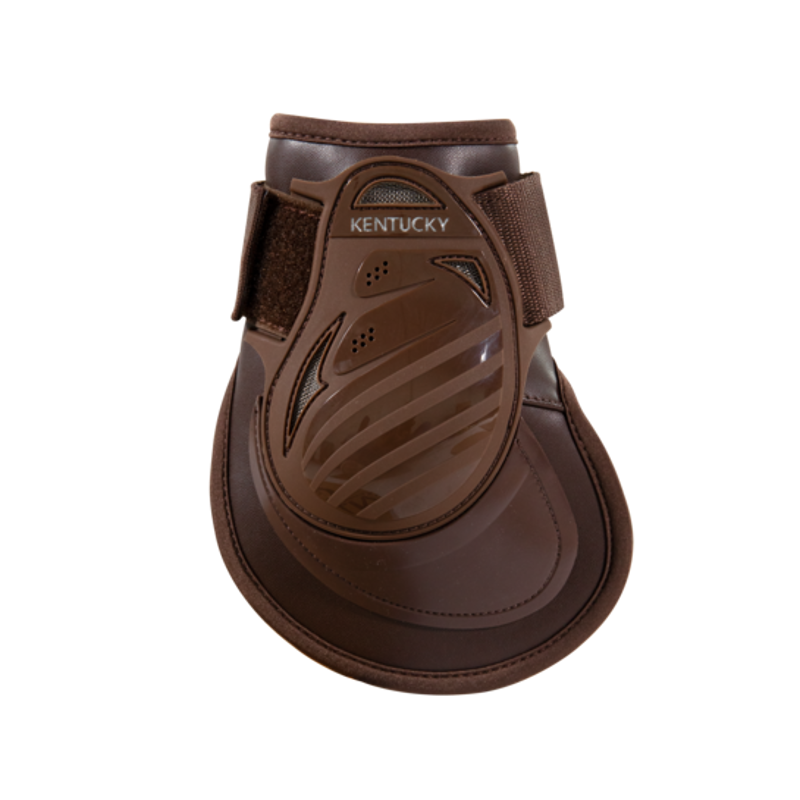 Protège-boulets Kentucky Horsewear Deep velcro long cheval marron - Le Paturon