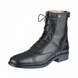 Boots équitation ELT Belfort hiver fourrées à lacets noir - Le Paturon