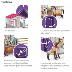 Kit de jeu Soigneuse pour chevaux Arabes Schleich - Le Paturon