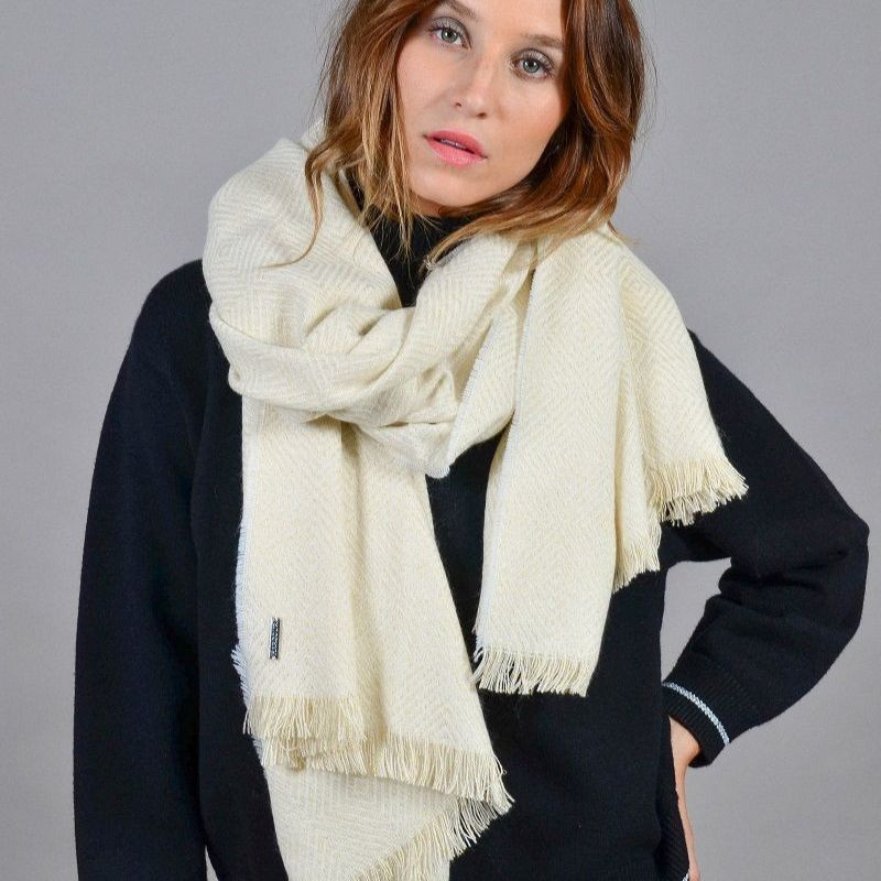Echarpe Harcour Scarleta femme équitation beige - Le Paturon