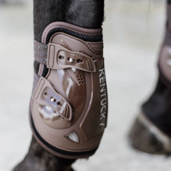 Protège-boulets cheval Kentucky Horsewear Moonboots Air X marron - Le Paturon