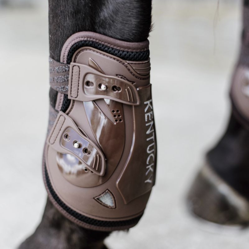Protège-boulets cheval Kentucky Horsewear Moonboots Air X marron - Le Paturon