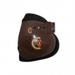 Protège-boulets cheval Kentucky Horsewear Elastic Moonboots 1 crochet marron - Le Paturon