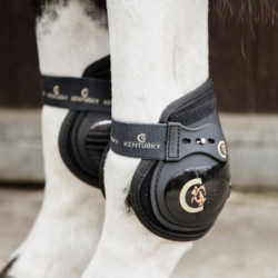 Protège-boulets cheval Kentucky Horsewear Elastic Moonboots 1 crochet noir - Le Paturon