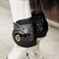 Protège-boulets cheval Kentucky Horsewear Elastic Moonboots 1 crochet noir - Le Paturon