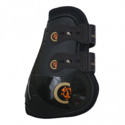 Protège-boulets cheval Kentucky Horsewear Elastic Moonboots Max 2 crochets noir - Le Paturon