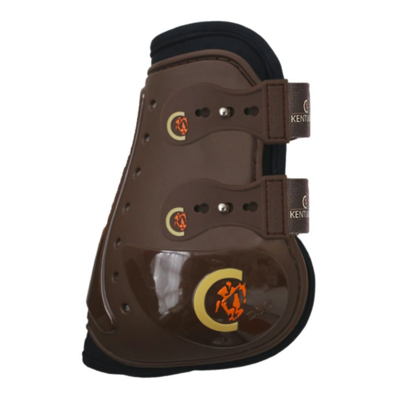 Protège-boulets cheval Kentucky Horsewear Elastic Moonboots Max 2 crochets marron - Le Paturon