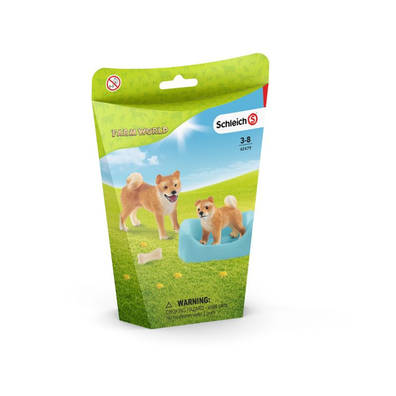 Chienne et chiot Shiba Inu Schleich figurine - Le Paturon