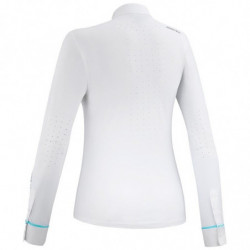 Chemise de concours Horse Pilot Aerolight manches longues femme équitation blanc gris clair - Le Paturon