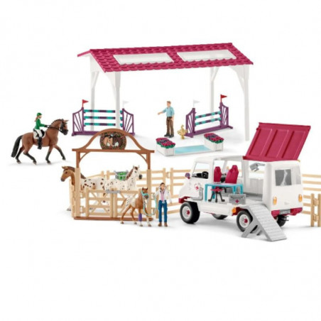 Contrôle de condition physique avant le grand tournoi Schleich figurine cheval - Le Paturon