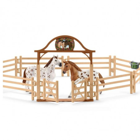 Contrôle de condition physique avant le grand tournoi Schleich figurine cheval - Le Paturon
