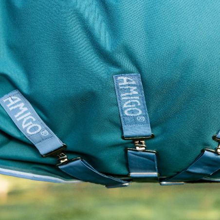 Couverture cheval Horseware Heavy Amigo Bravo 12+ 400g vert turquoise - Le Paturon