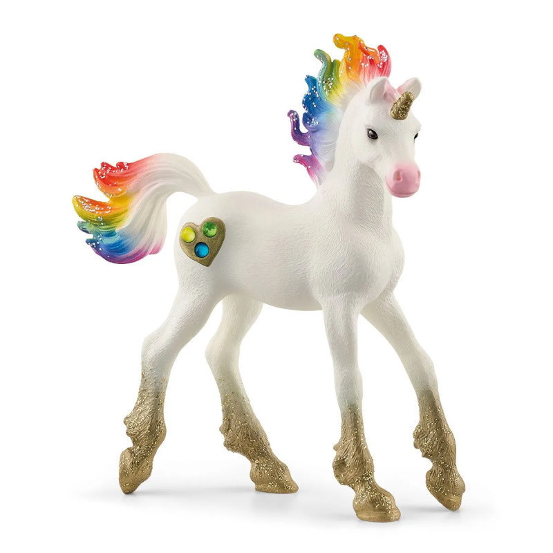 Schleich 70824 Poulain Licorne Tempête - Figurine Bayala Avec Ailes Bleu Clair, Paillettes, Dès 5 Ans