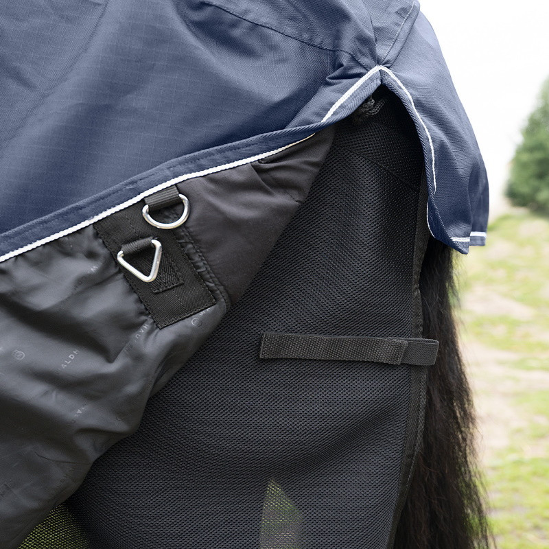 Sous couverture cheval Air Mesh Waldhausen Clip-In System respirante noir - Le Paturon