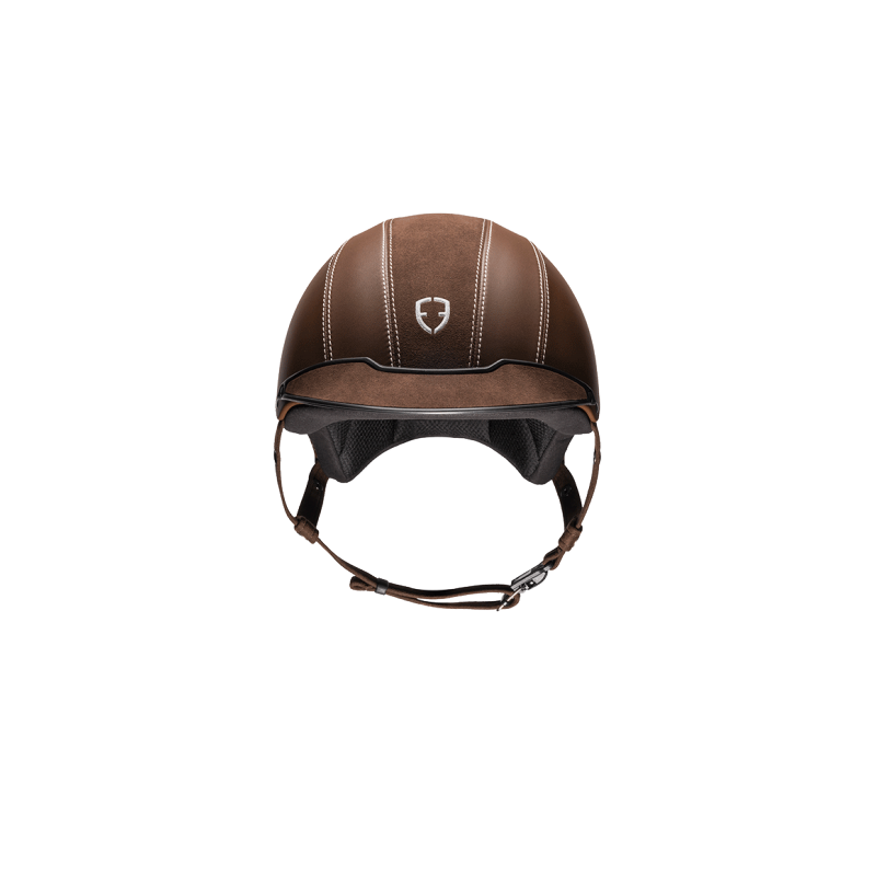 Casque équitation Egide Epona alcantara visière classique moka - Le Paturon