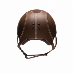 Casque équitation Egide Epona alcantara visière classique moka - Le Paturon