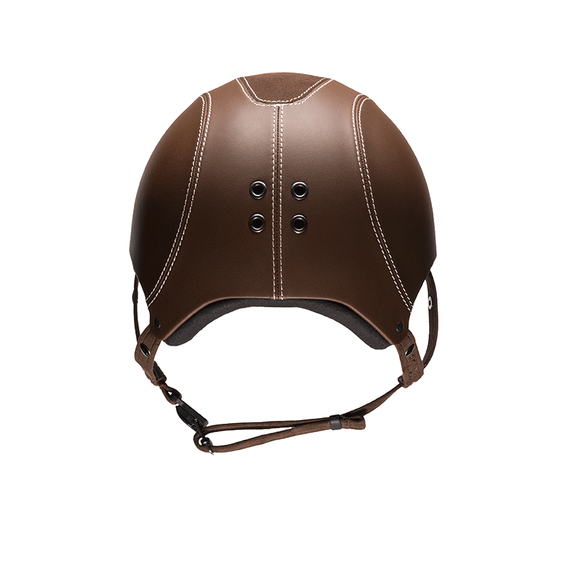 Casque équitation Egide Epona alcantara visière classique moka - Le Paturon