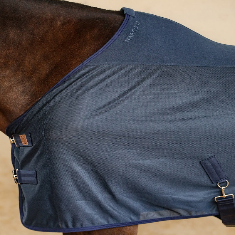 Chemise polaire séchante Harcour Kaya mesh marine - Le Paturon