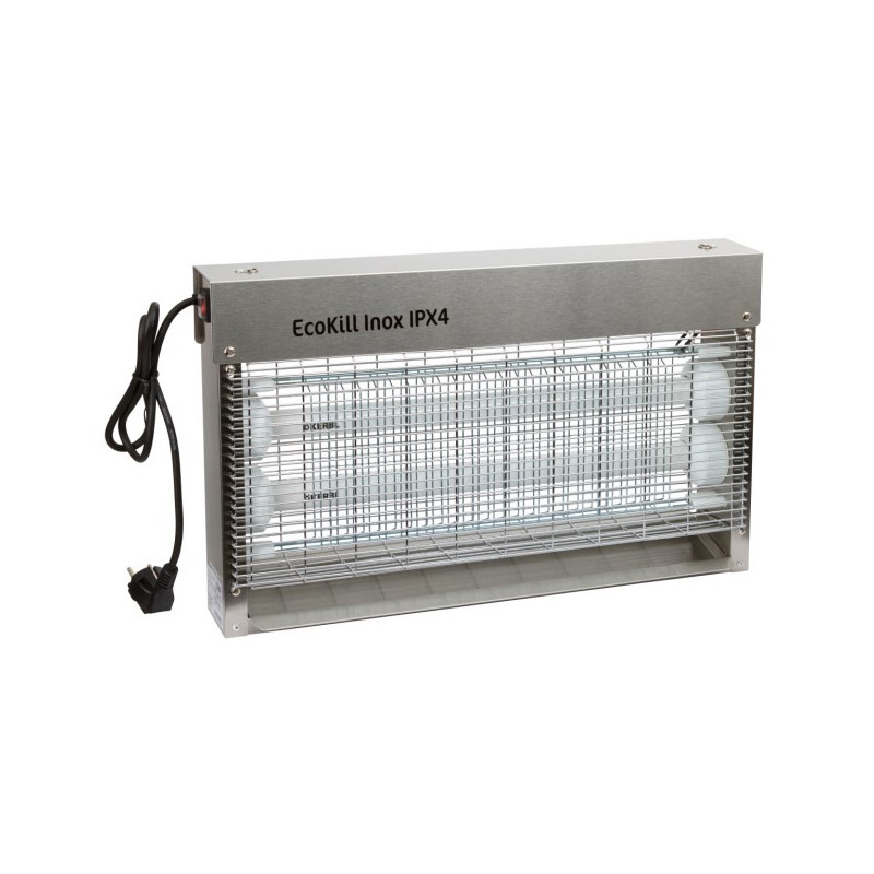 Tue-mouche électrique inox 2x6 W IPX4 EcoKill Stable Pro - Le Paturon