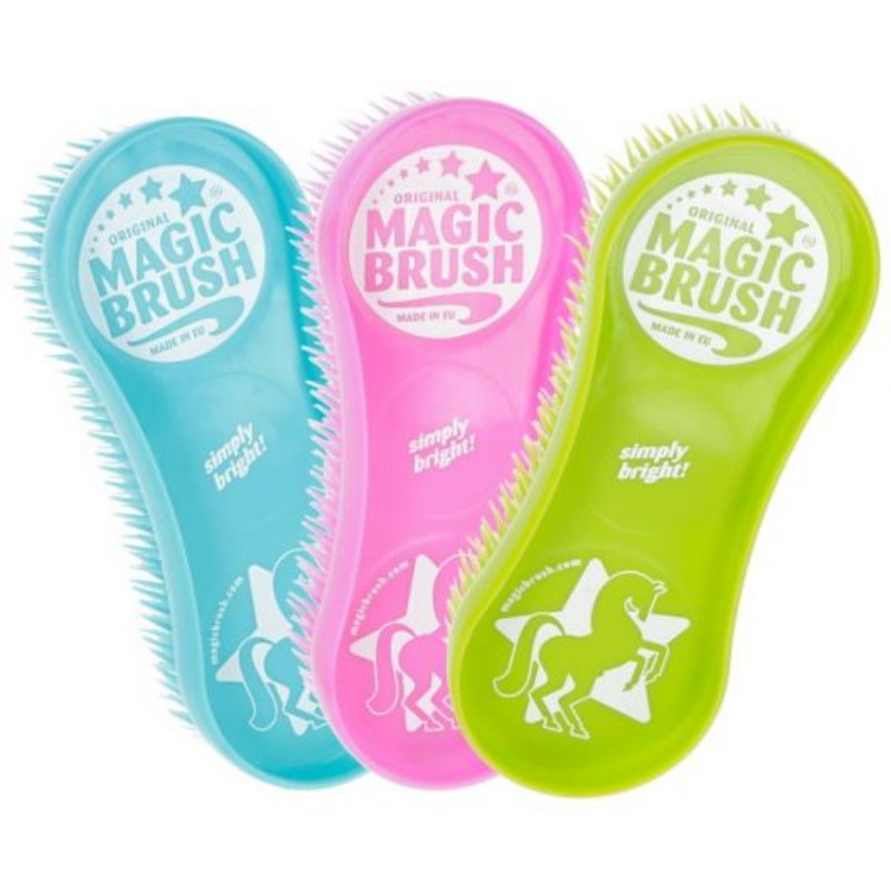 Brosse cheval Magic Brush Stable Pro lot de 3 rainbow - Le Paturon