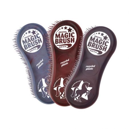 Brosse cheval Magic Brush Stable Pro lot de 3 wildberry - Le Paturon