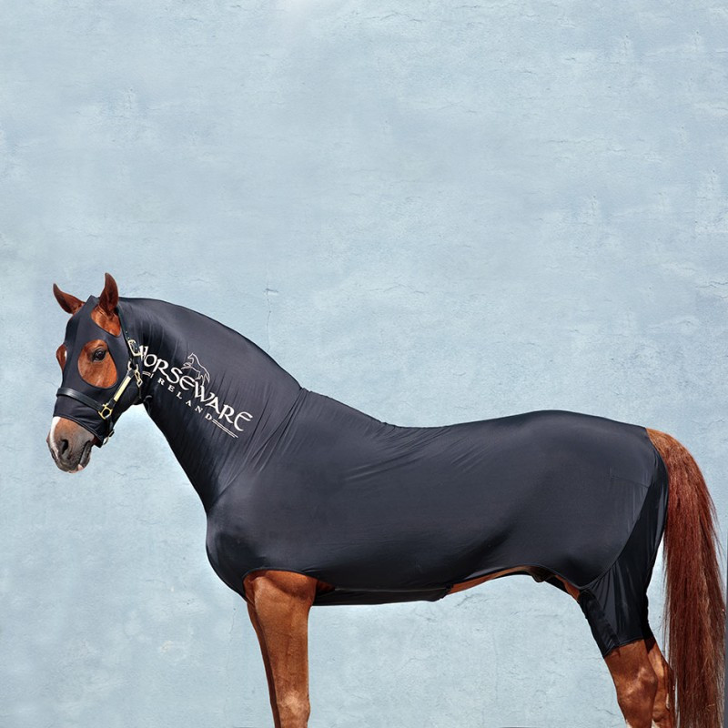Couverture grooming cheval Rambo Slinky Horseware noir - Le Paturon
