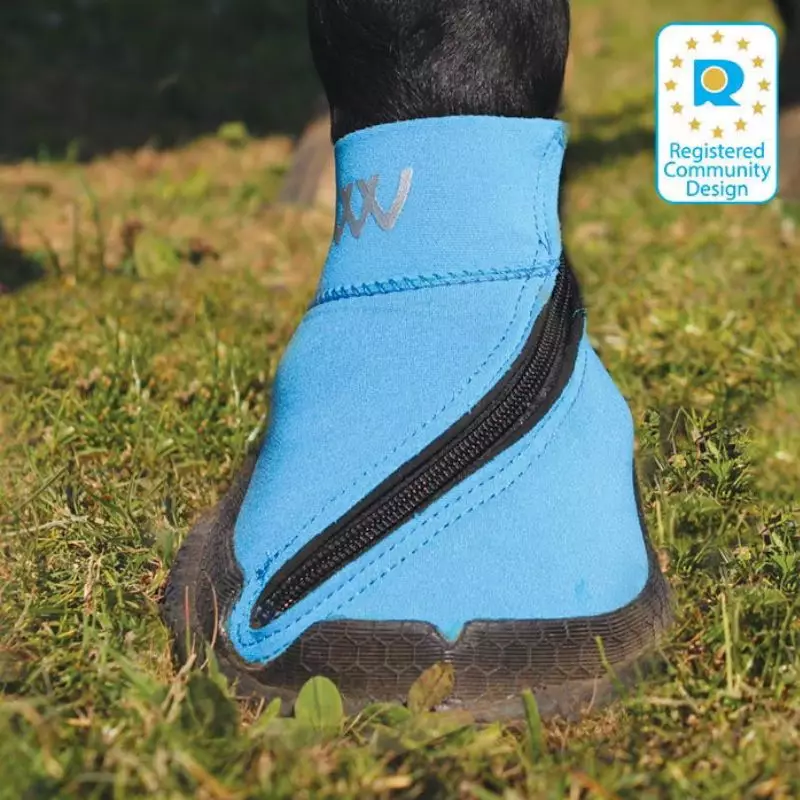 Botte de soin sabot cheval Kevlar Medical Hoof Boot Woof Wear bleu - Le Paturon