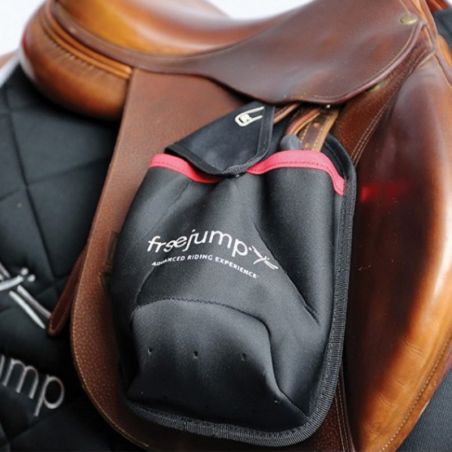 Housses étriers équitation Stirrup Pocket Freejump néoprène gris anthracite - Le Paturon