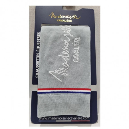Chaussettes équitation So Chic Mademoiselle Cavalière gris - Le Paturon