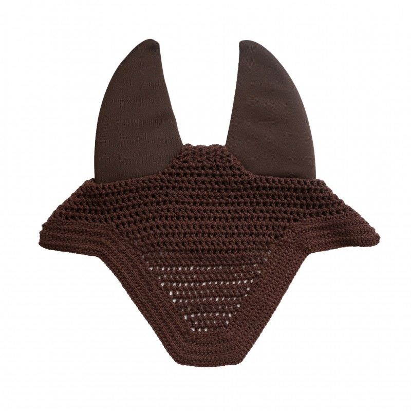 Bonnet D'oreille Kentucky En Velours Pour Cheval - Orange, Protège Des Mouches - Élastique Néoprène, Lavable