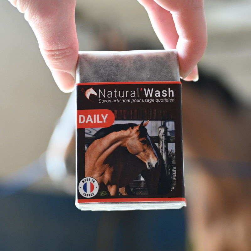 Savon solide shampoing cheval Natural Wash Daily Natural'Innov 100g - Le Paturon