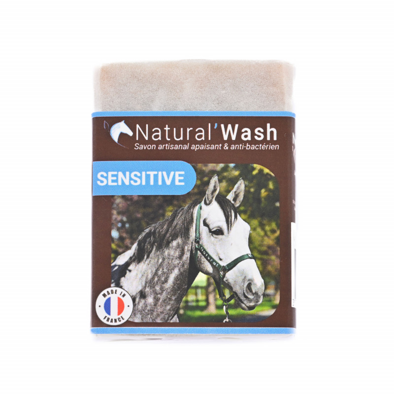 Savon solide shampoing cheval Natural Wash Sensitive Natural'Innov apaisant 100g - Le Paturon
