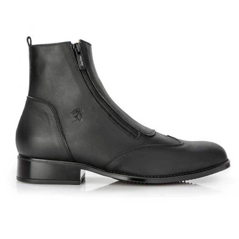Boots équitation Lecco zip avant Sergio Grasso cuir noir - Le Paturon