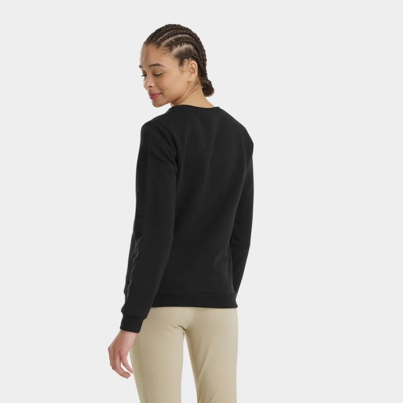 Sweatshirt équitation femme Team Horse Pilot noir - Le Paturon