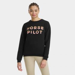 Sweatshirt équitation femme Team Horse Pilot noir - Le Paturon