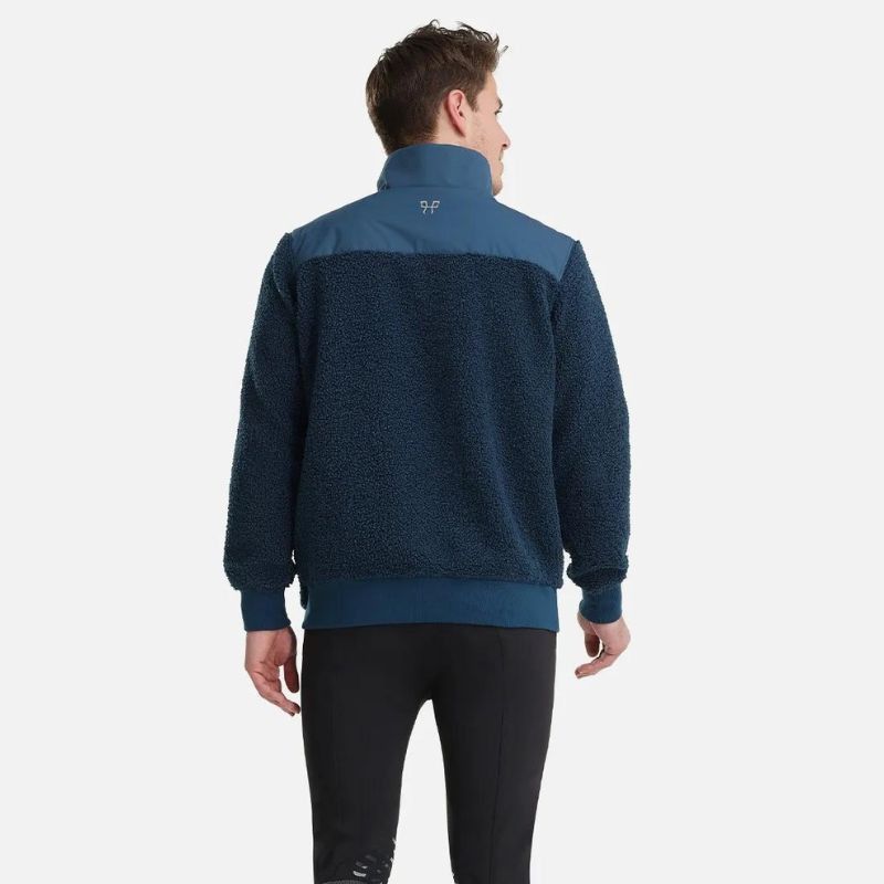 Veste équitation homme Sweat Sherpa Horse Pilot bi-stretch marine - Le Paturon