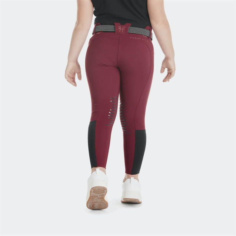 Pantalon équitation fille X-Design Horse Pilot rouge foncé - Le Paturon