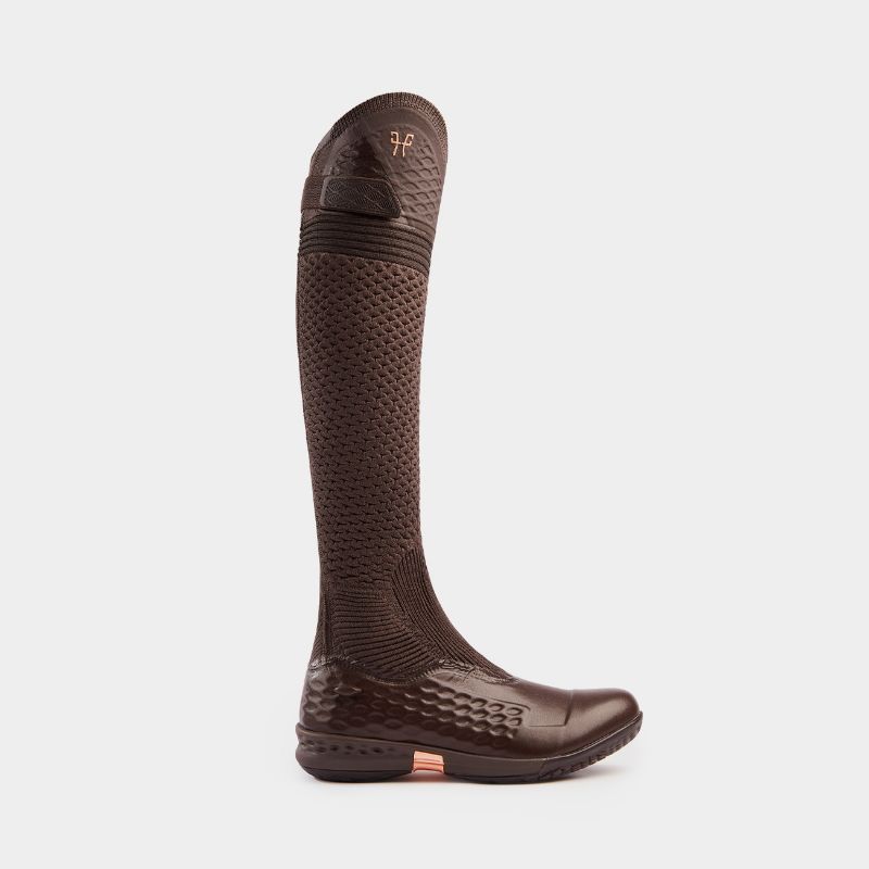 Bottes équitation femme Teknit Boots Horse Pilot marron - Le Paturon