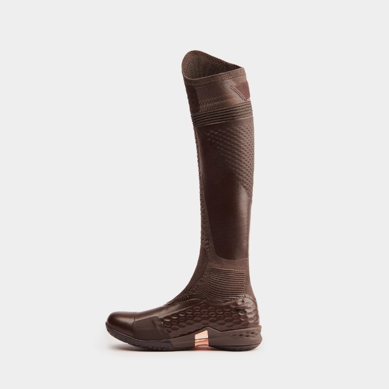Bottes équitation femme Teknit Boots Horse Pilot marron - Le Paturon