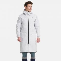 Veste longue imperméable homme équitation Raintech Horse Pilot gris clair - Le Paturon